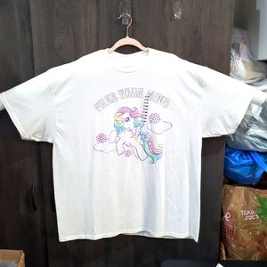 My Little Pony 🐴 T Shirt Size XXL 2XL FREE YOUR MIND L👀K Pastels NWT Horse 🐎